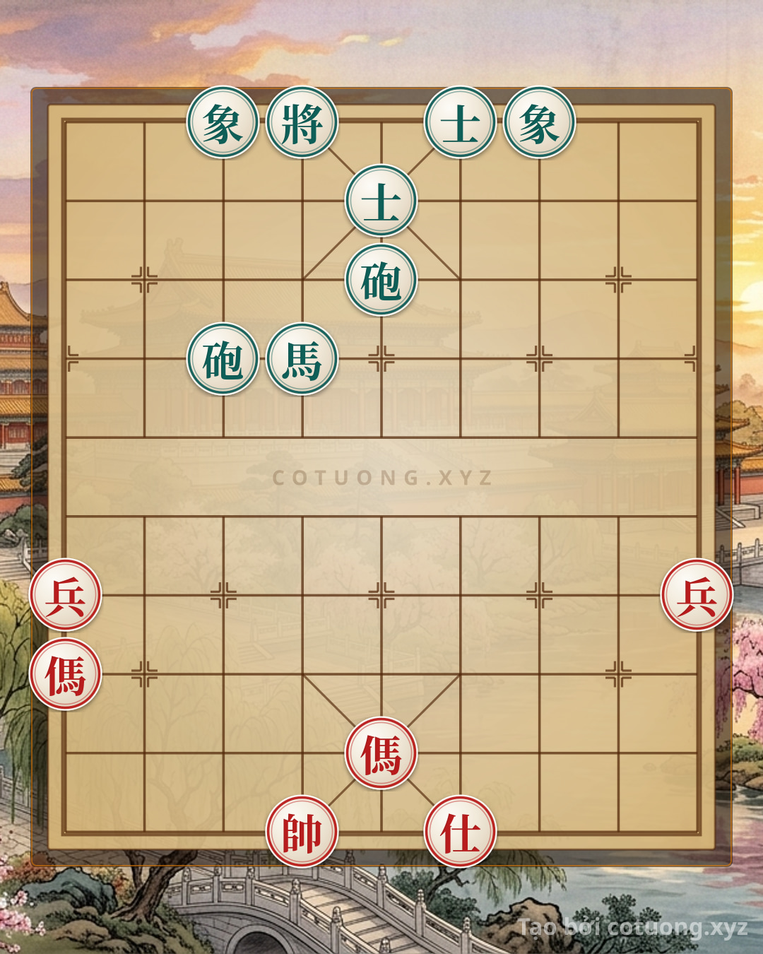 Challenge: Xiangqi Counterattack: Double Horse Tactics Before the Black Fortress - Can you solve it?