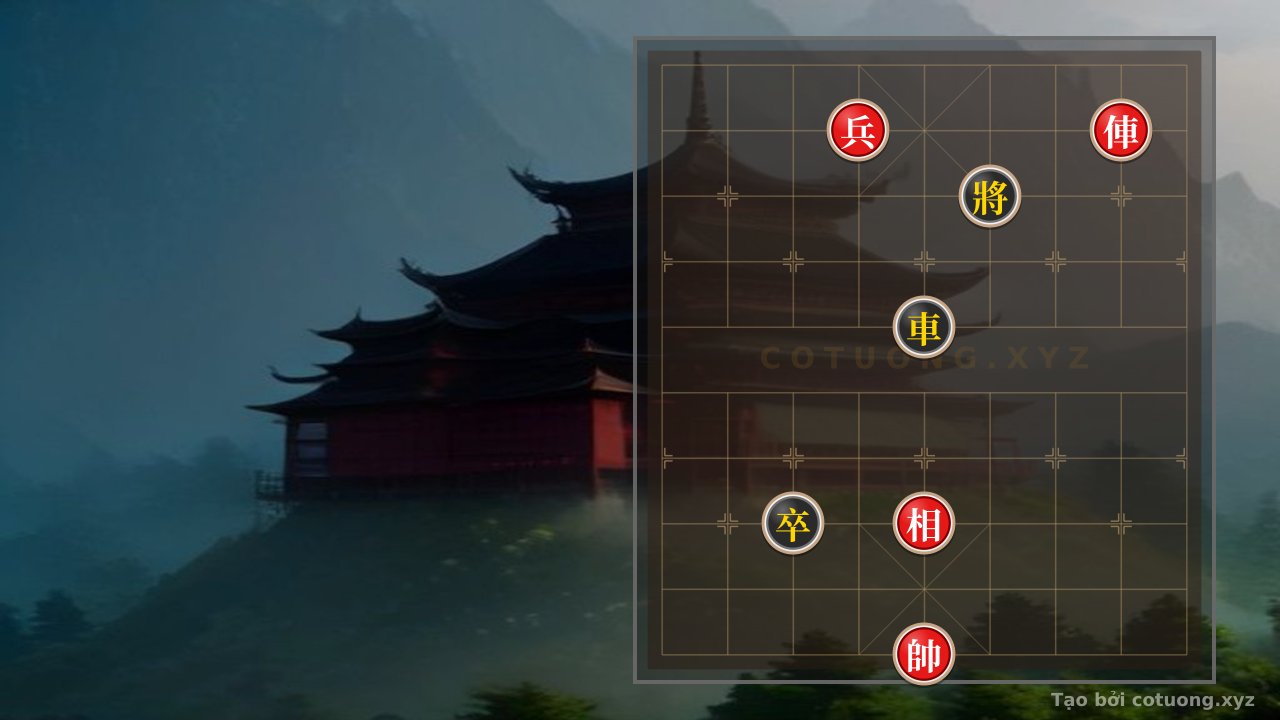 Thế cờ: Xiangqi Position: Red Rook Threatens, Black Pawn Must Be Cautious - Learn How to Read This Formation — Cờ Tướng Online