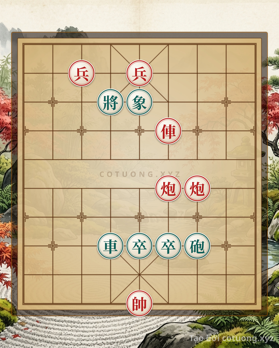 Challenge: 32 Xiangqi Moves: Red Chariot Rushes Straight, Black Cannon Counters - Basic Tactics - Can you solve it?