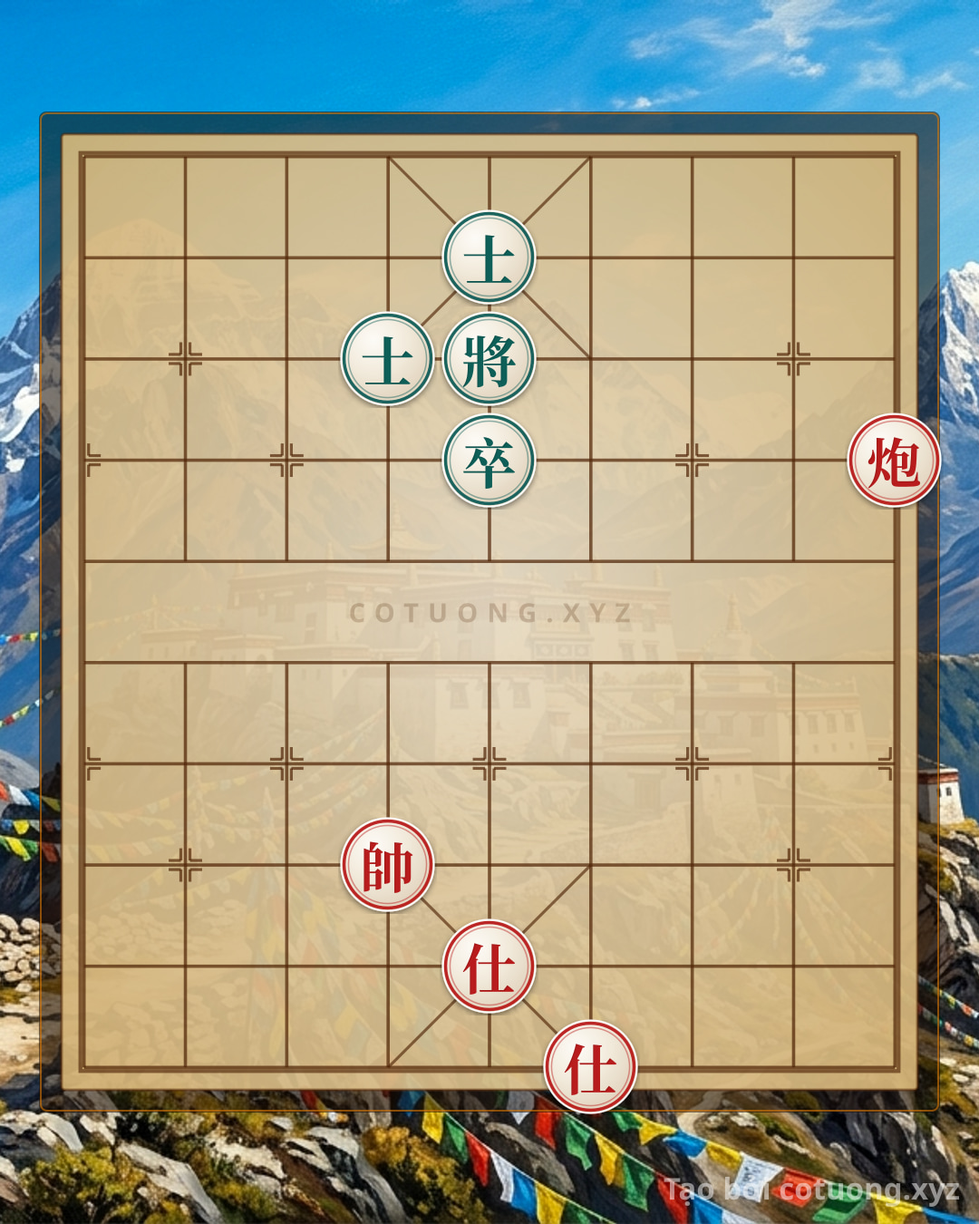 Challenge: Red Cannon 'Empty' Blocked by Black Advisor 'Surrounded' - Extremely Dangerous Defensive Counterattack Tactics - Can you solve it?