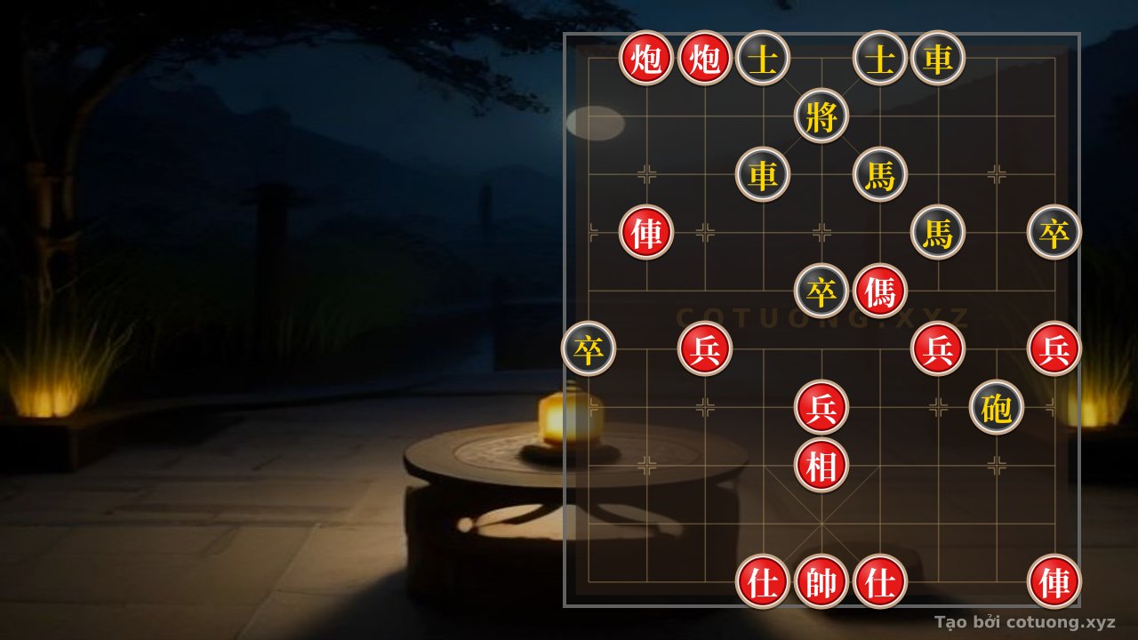 Thế cờ: Nhập môn cờ tướng: Phân tích thế trận Đỏ - Đen với song mã giao chân — Cờ Tướng Online