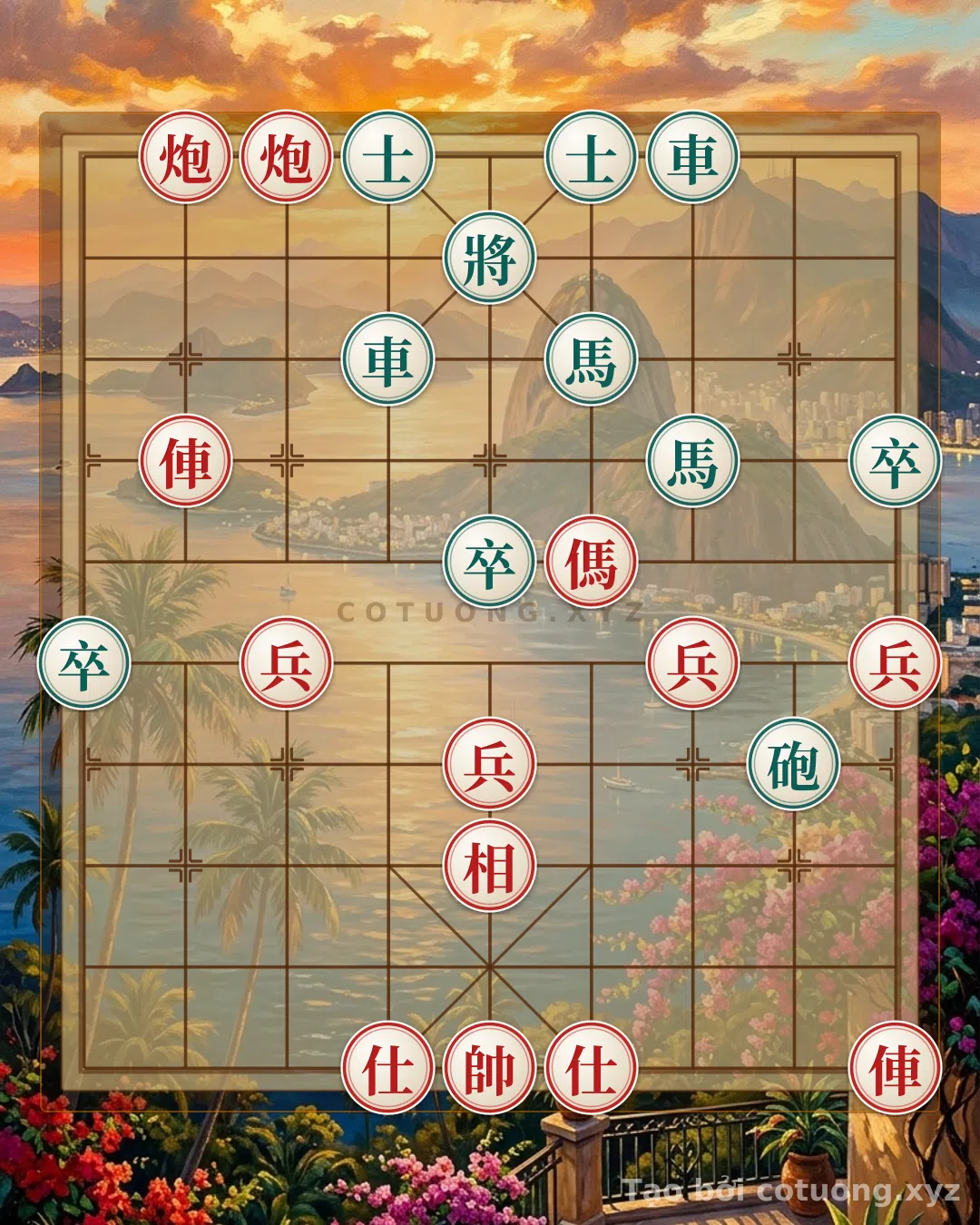Thử Thách: Nhập môn cờ tướng: Phân tích thế trận Đỏ - Đen với song mã giao chân - Bạn có thể giải được?