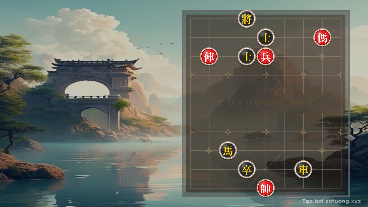 Thế cờ: Xiangqi: Strategy of Two Black Horses and a Red Chariot in the 'Quat Zhong Bi' Formation — Cờ Tướng Online