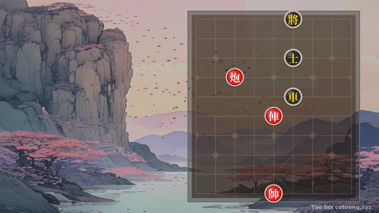 Thế cờ: Red Cannon on the 7th File: A Tactical Poem in a Cruel Endgame — Cờ Tướng Online