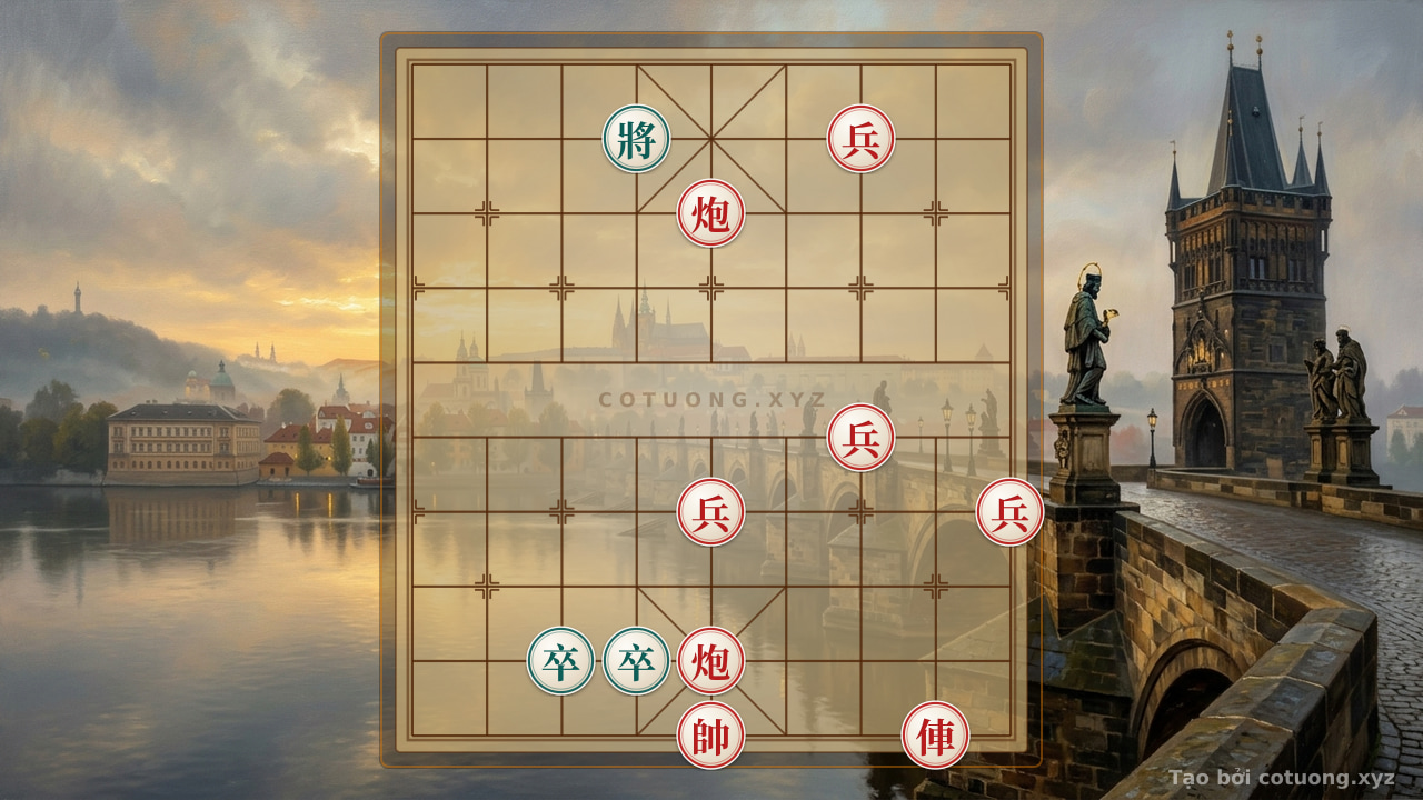 Thế cờ: Red Cannon at 5-8: 'Heavenly Land' Strategy Captures Black General in One Move — Cờ Tướng Online