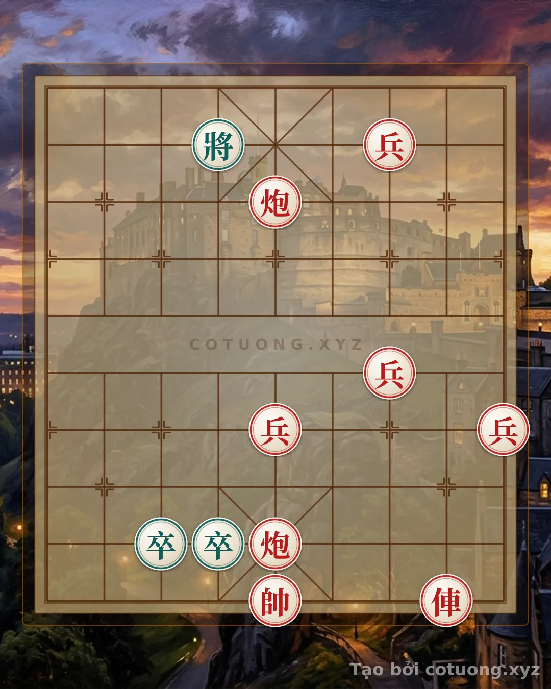 Thế cờ: Red Cannon at 5-8: 'Heavenly Land' Strategy Captures Black General in One Move — Cờ Tướng Online