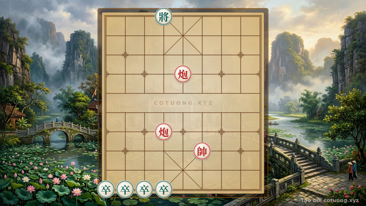 Thế cờ: Red Cannon's Counterattack: The Art of Reversing the Tide in Chinese Chess 1/10 — Cờ Tướng Online