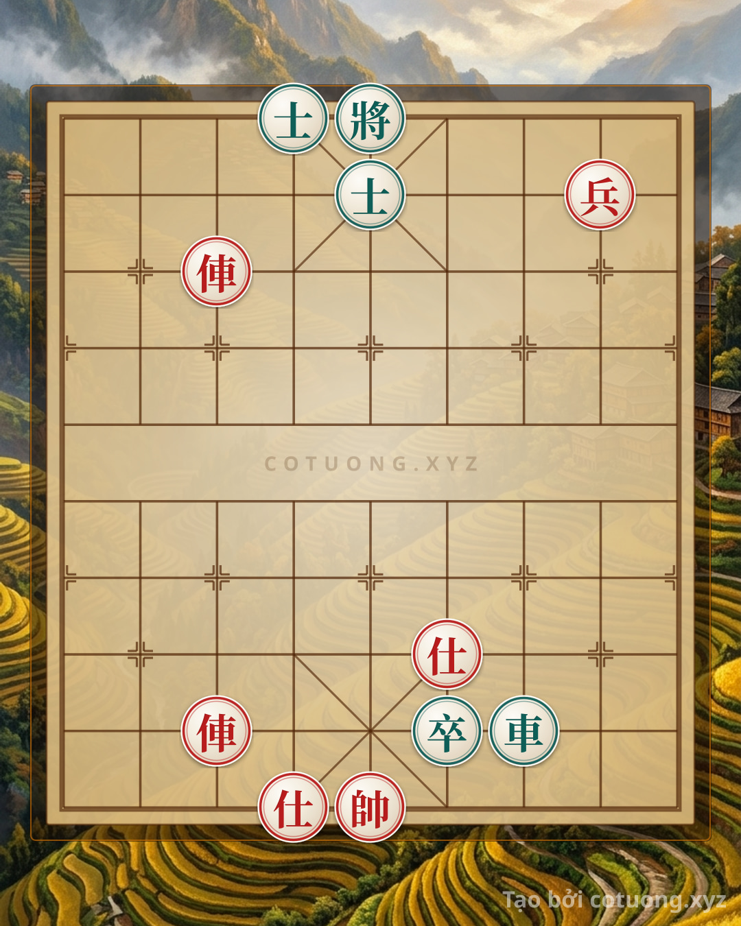 Thế cờ: The Hidden Defensive Formation: Black Escapes by Counterattacking with Subtle Tactics in the Pinning Formation — Cờ Tướng Online