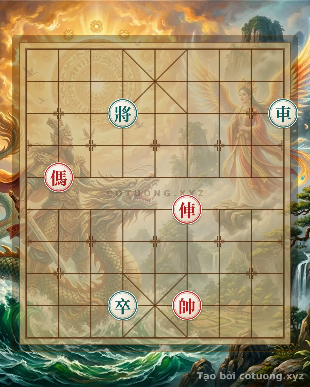 Thế cờ: Super Difficult Xiangqi: Black Rook at 9-8 vs Red Rook at 4-5 - Tactical Mastery — Cờ Tướng Online