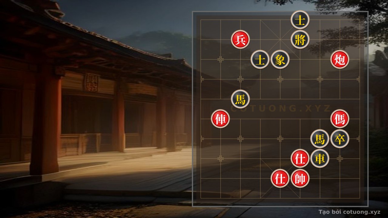 Thế cờ: Red General Chess: Strategy of 'Empty Cannon' and 'Rook Thrust' in a Level 6 Position — Cờ Tướng Online