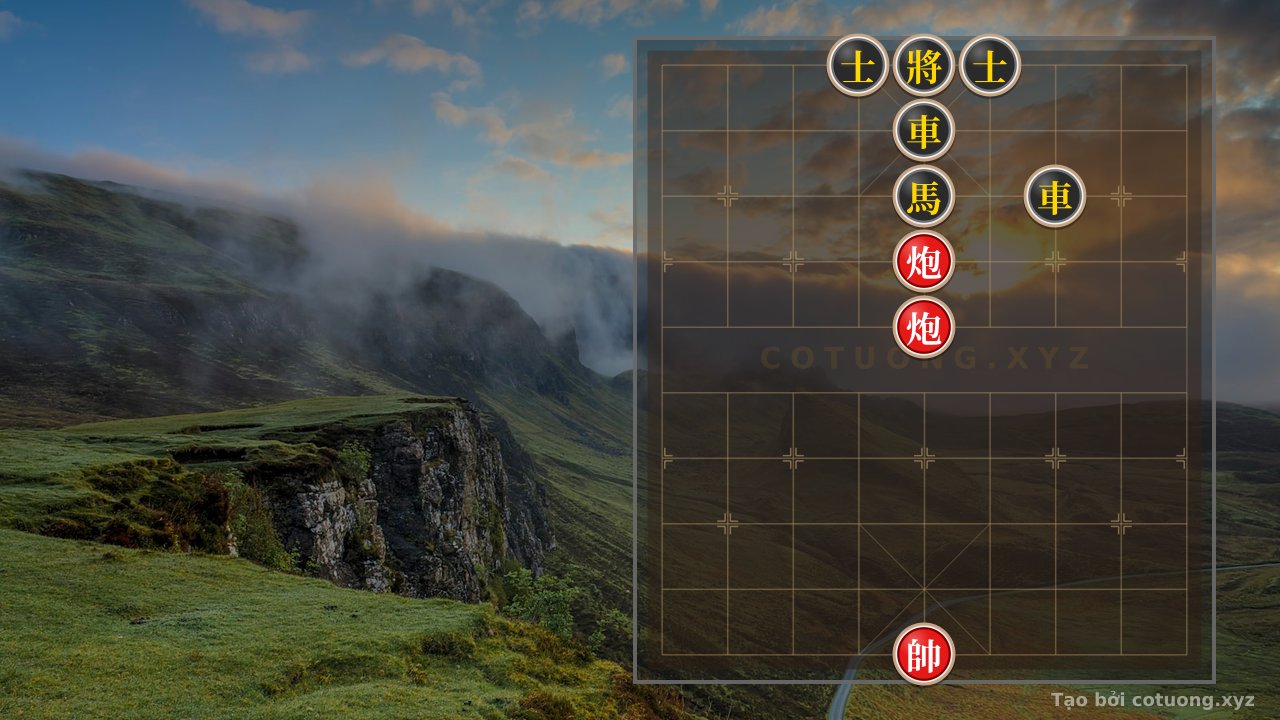 Thế cờ: Black Net Trap: Red Cannon Attacks, Black Chariot is Blocked - Level 1/10 Master Chess Strategy — Cờ Tướng Online