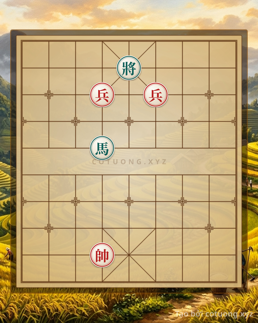 Challenge: The 'Sát pháp' Trick in the 'Black Horse Red Pawn' Formation - Vietnamese Chess - Can you solve it?