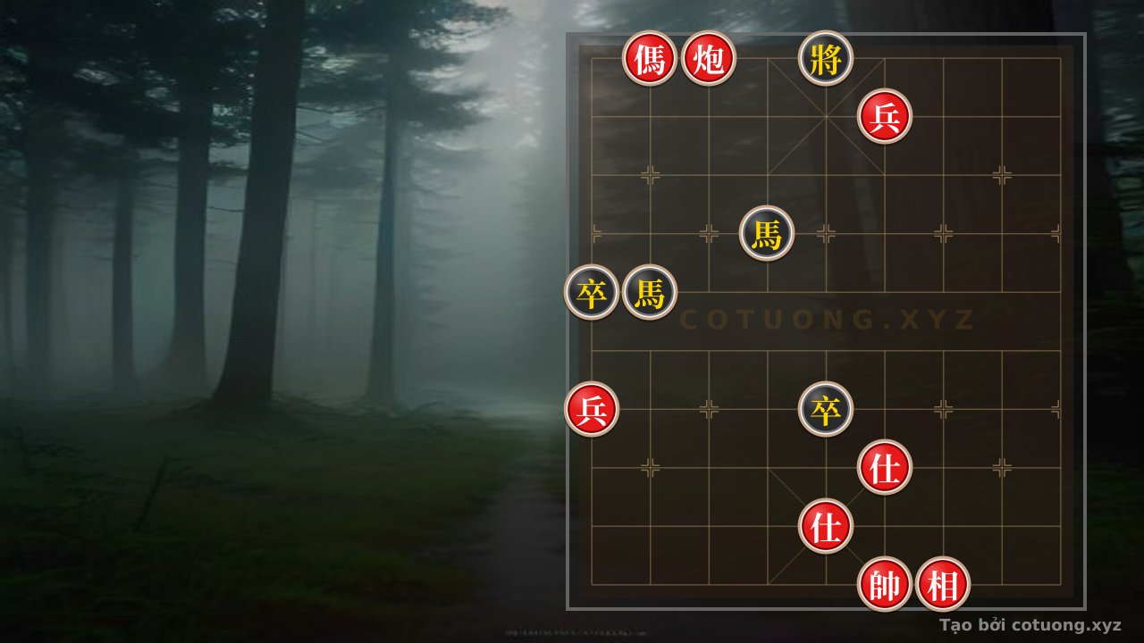 Thế cờ: Xiangqi Masterpiece: 'Trap' Red Pawn Attacks Black General — Cờ Tướng Online