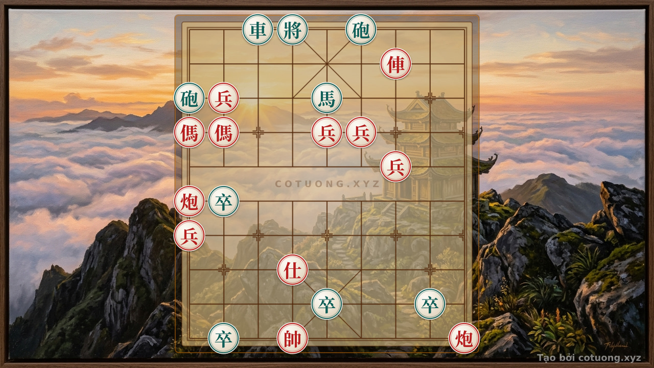 Thế cờ: Double Horse Interlock Defense: Survival Tips in a Critical Chess Position — Cờ Tướng Online