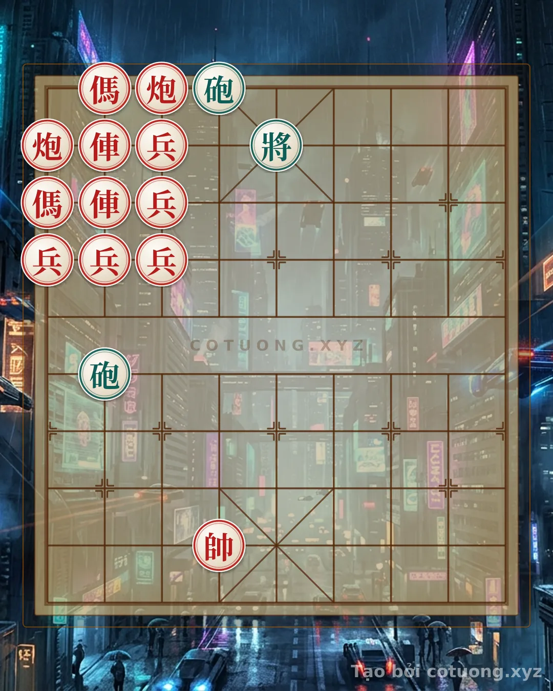 Thế cờ: 'Cannon Straight Attack' - The Secret to Crushing the Black Side with Only King and Cannons (Level 1/10) | Red's Tactical Storm — Cờ Tướng Online