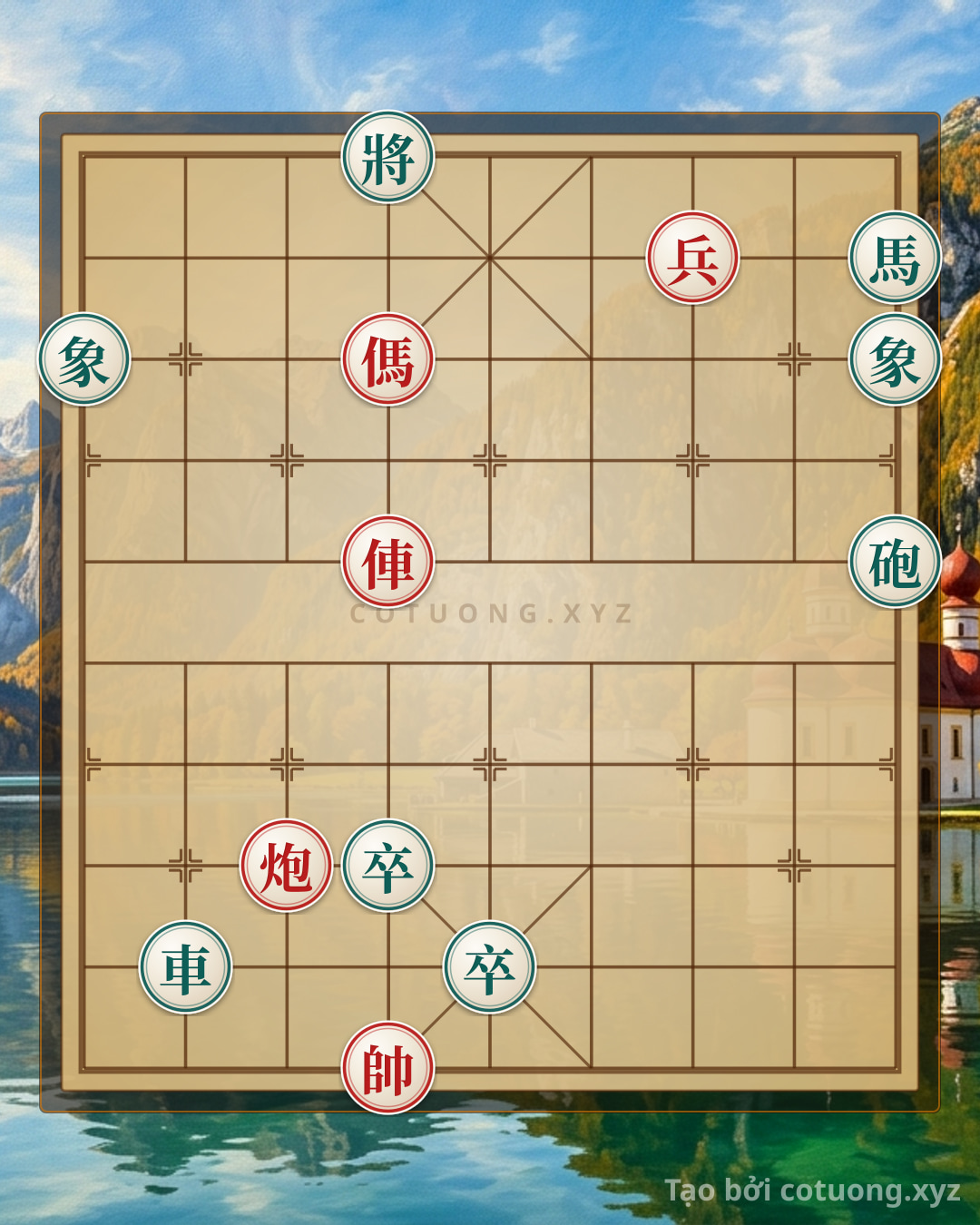Challenge: Red General's Chess: Rook's Straight Thrust on File 6, Cannon's Empty Capture of Black Piece - Can you solve it?