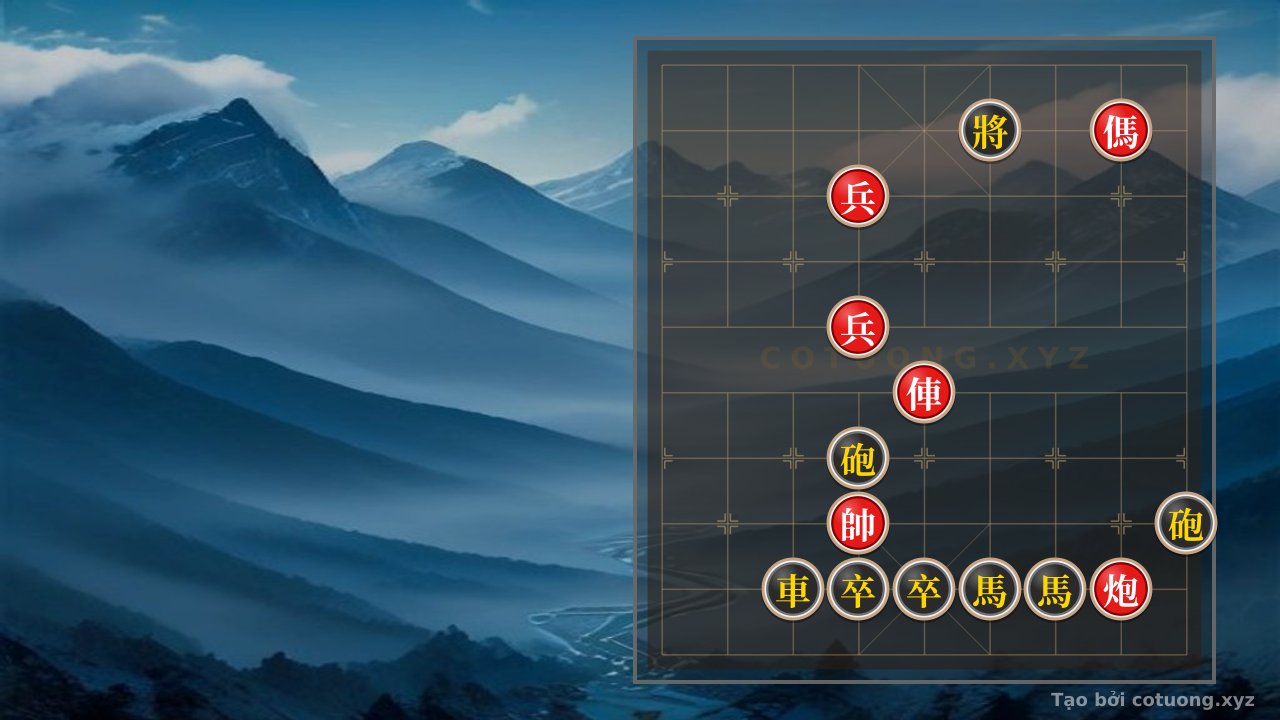 Thế cờ: Red Chess: Defensive Counterattack Tactics in the Double Horse Interlock Formation — Cờ Tướng Online