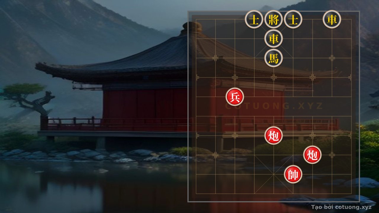 Thế cờ: Unique Xiangqi Formation: The Red Cannon's Unexpected Counterattack on the Attacking Wave - A Bold and Unyielding Strategy — Cờ Tướng Online