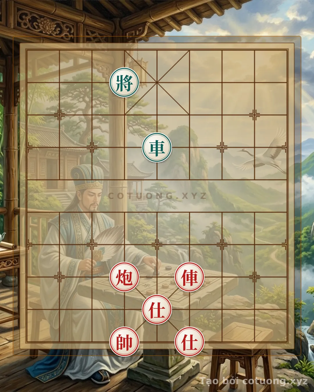 Thế cờ: The Mystery of the Black General's Position Revealed: How the Red Chariot Manipulates the Terrain — Cờ Tướng Online