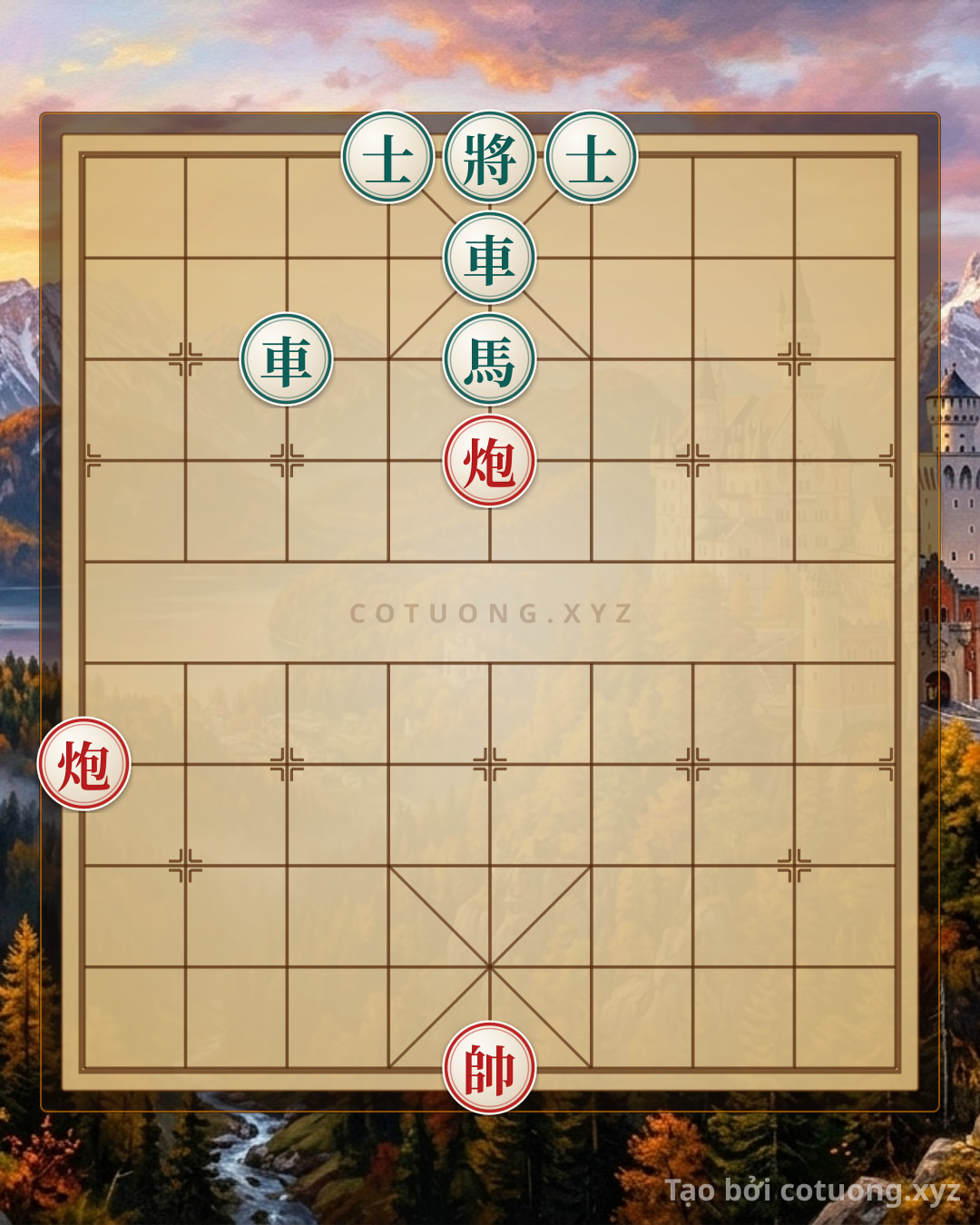 Challenge: Black Trap Like Fire: Red Cannon at 5-7 Attacks Black Chariot at 3-8 - Xiangqi Online - Can you solve it?