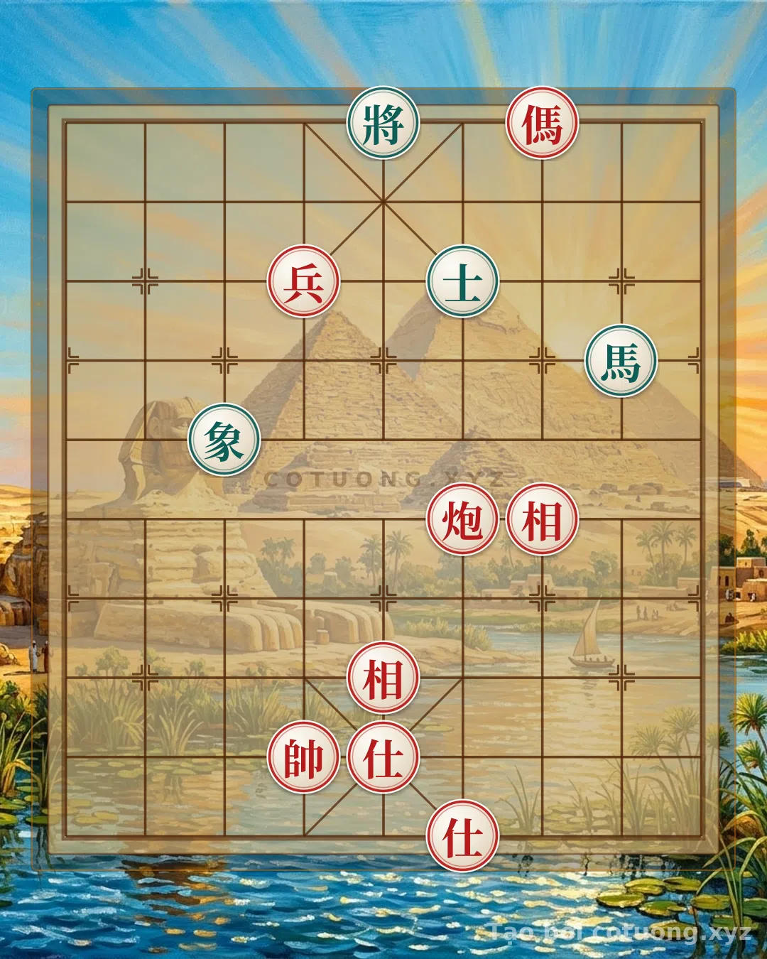 Thế cờ: Chess Strategy: The Cannon Horse Pin Shatters the Advisor Elephant in One Move — Cờ Tướng Online