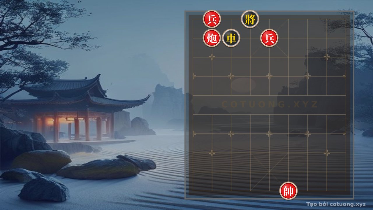 Thế cờ: Red General: Strategy for Attacking the Black Chariot in a Narrow Formation — Cờ Tướng Online