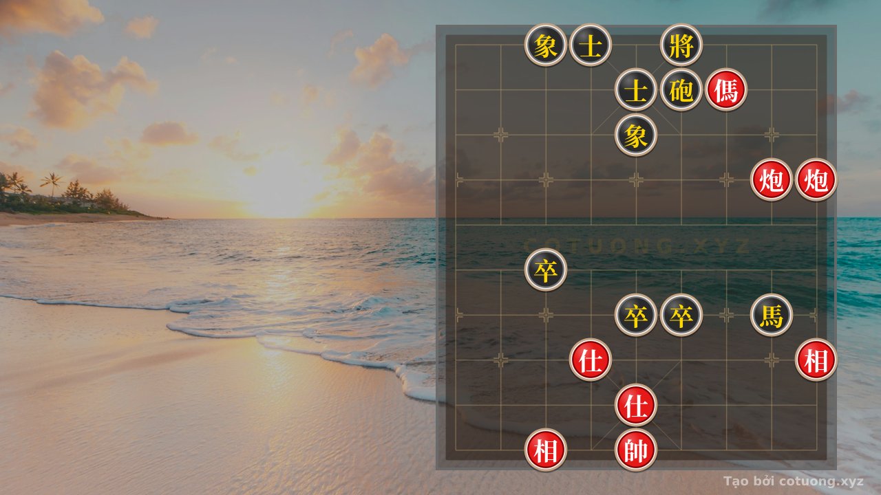 Thế cờ: The 'Trick' to Beat Black in the Double Horse - Cannon Standoff: Red's Level 1/10 Crushing Strategy — Cờ Tướng Online
