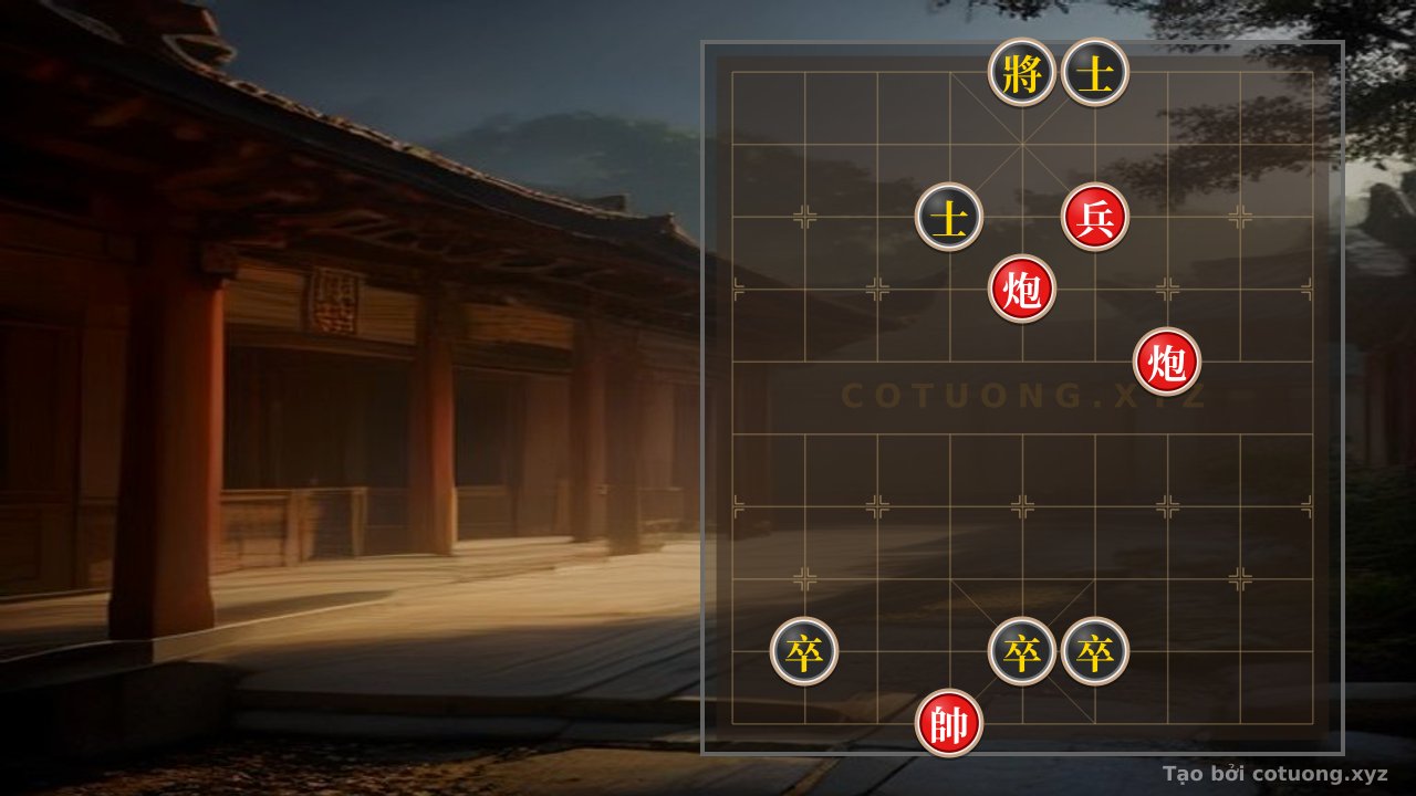 Thế cờ: Xiangqi (Chinese Chess) Formation: Red Cannons Double Heroic Strategy to Capture the Black General - Ultimate Checkmate Tactics — Cờ Tướng Online