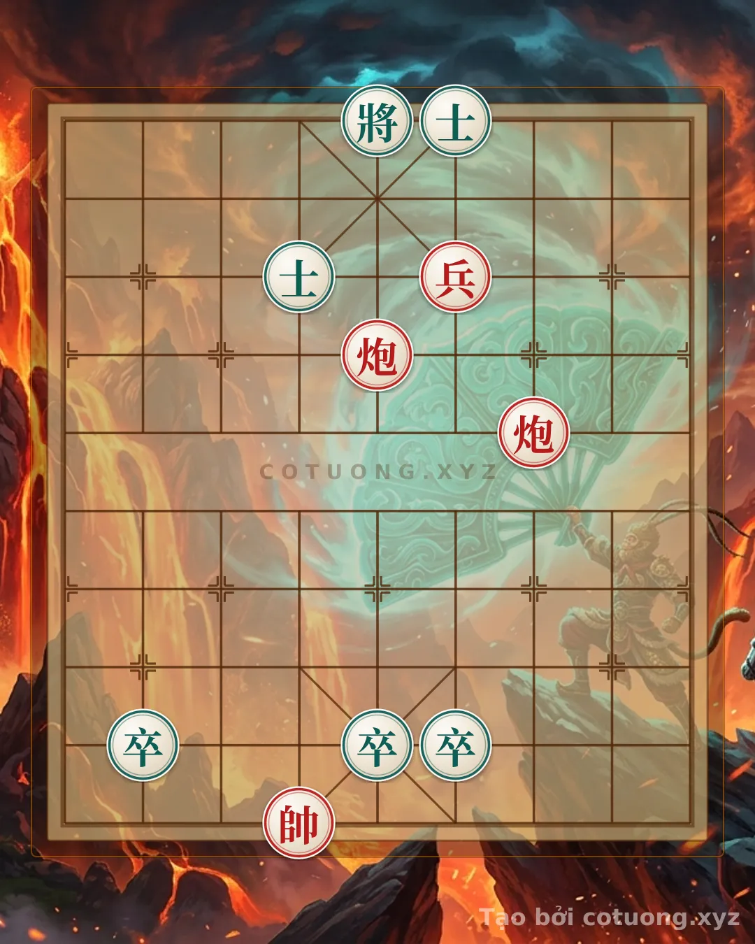 Challenge: Xiangqi (Chinese Chess) Formation: Red Cannons Double Heroic Strategy to Capture the Black General - Ultimate Checkmate Tactics - Can you solve it?