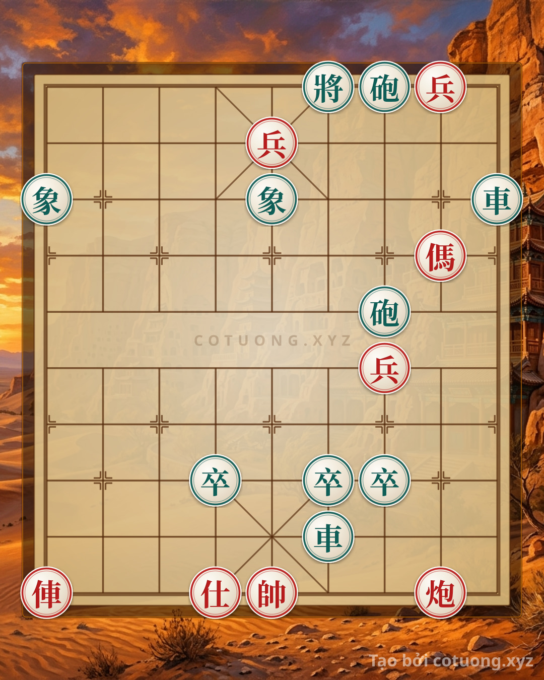 Challenge: Xiangqi With AI: Checkmate Tactics From Black's Defensive Formation - Can you solve it?