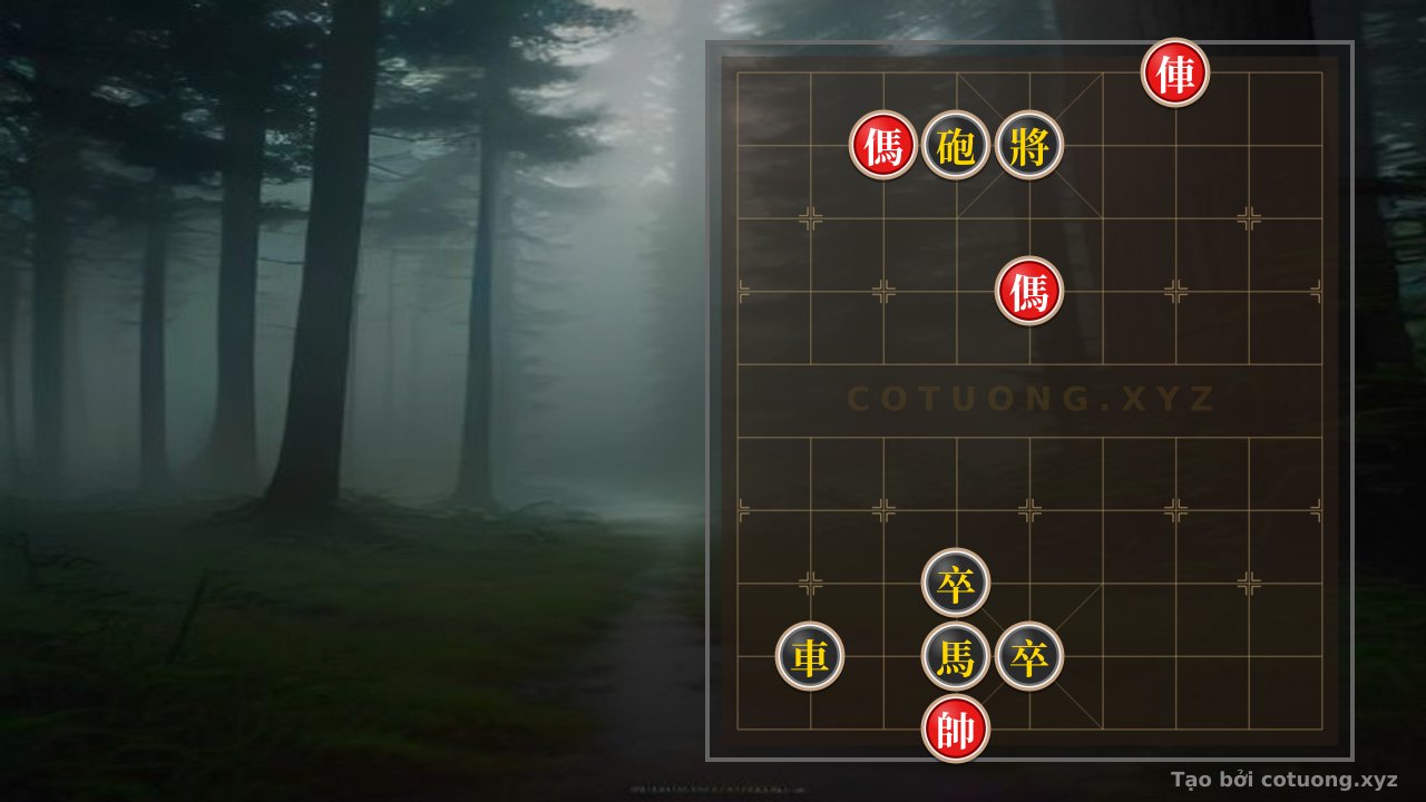 Thế cờ: The Art of Countering the Red's Killing Move in the Double Horse Face-to-Face Formation — Cờ Tướng Online