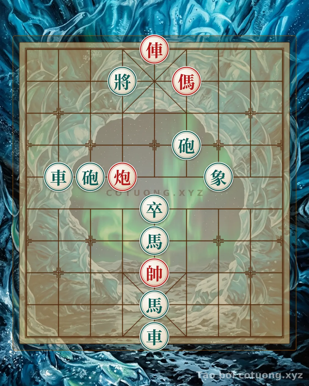 Thế cờ: Xiangqi: Red Chariot at 5,10 vs Black Chariot at 5,1 - Strategic Analysis — Cờ Tướng Online