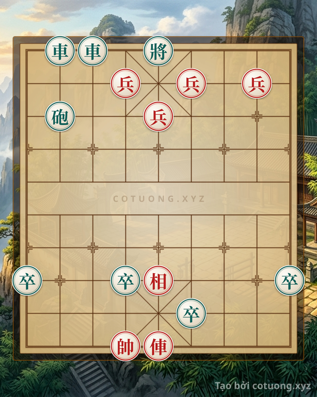 Thế cờ: Red Rook's Brutal Victory: A Merciless Strategy Like the Battle of Xichbi — Cờ Tướng Online