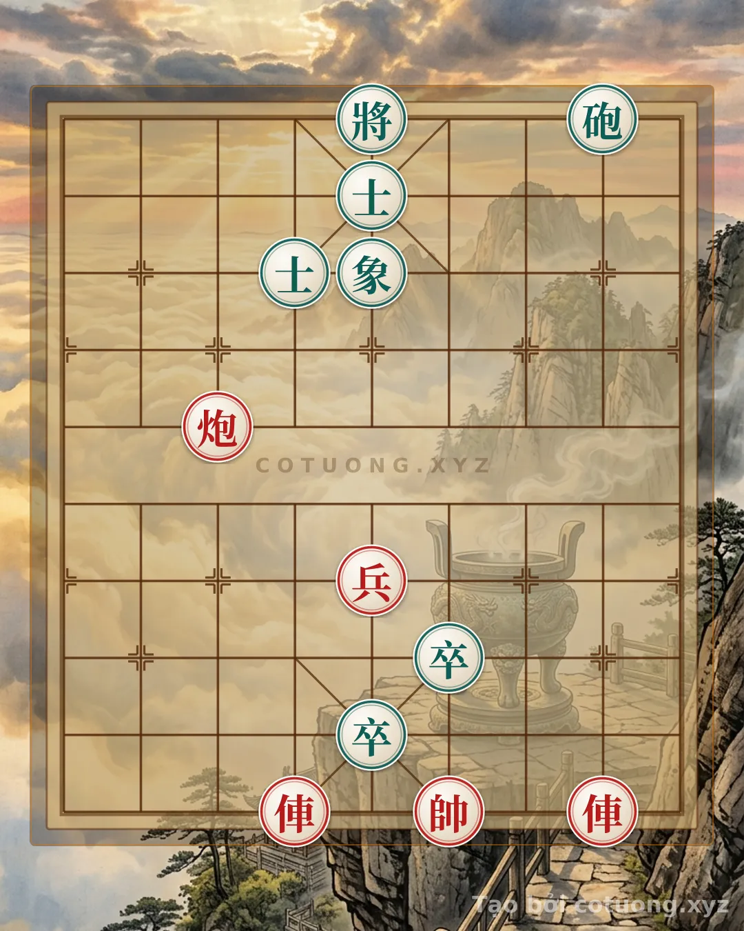 Thế cờ: Defensive Tips When the Red Cannon on File 7 Threatens the Black General — Cờ Tướng Online