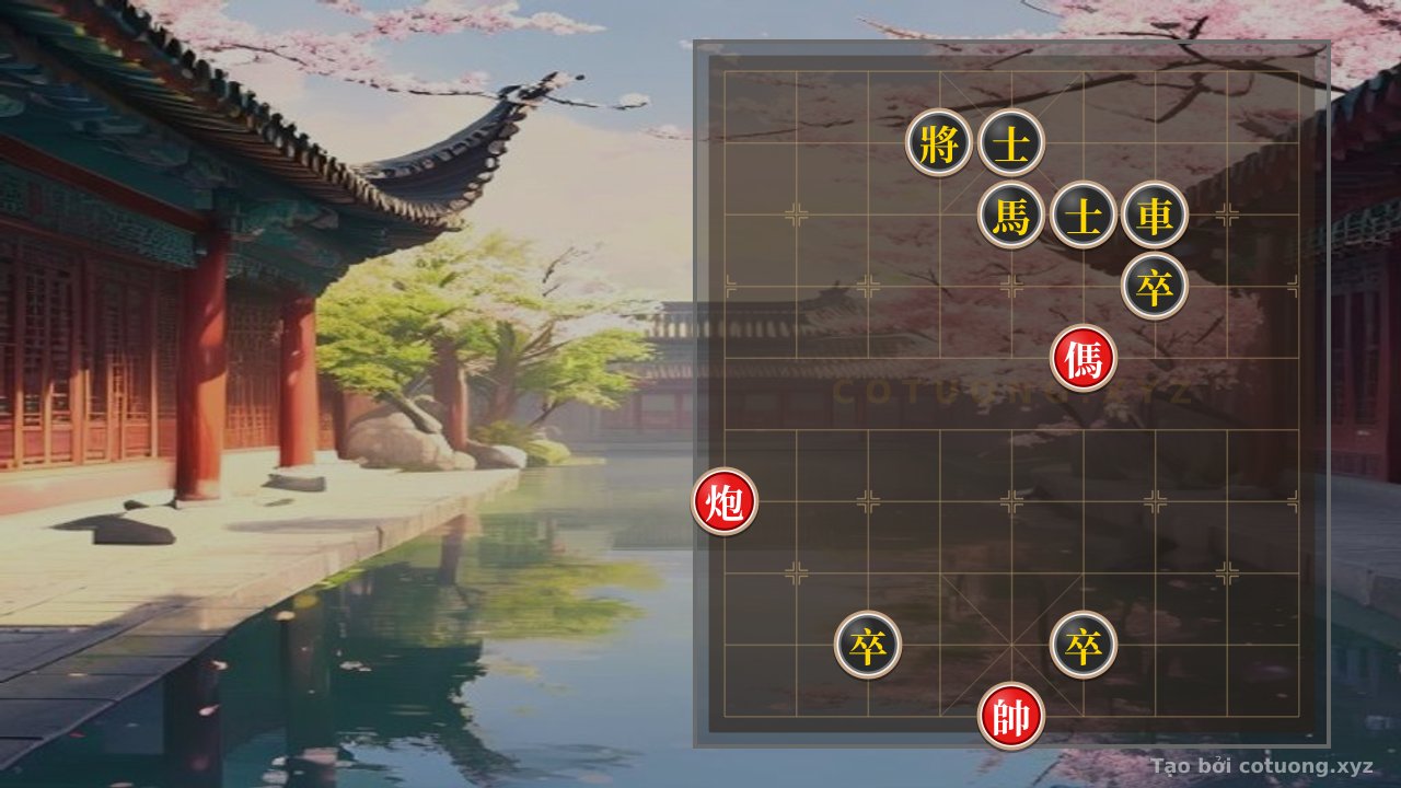 Thế cờ: Black General's Defeat: A Checkmate Strategy from the Exposed Cannon at 9 — Cờ Tướng Online