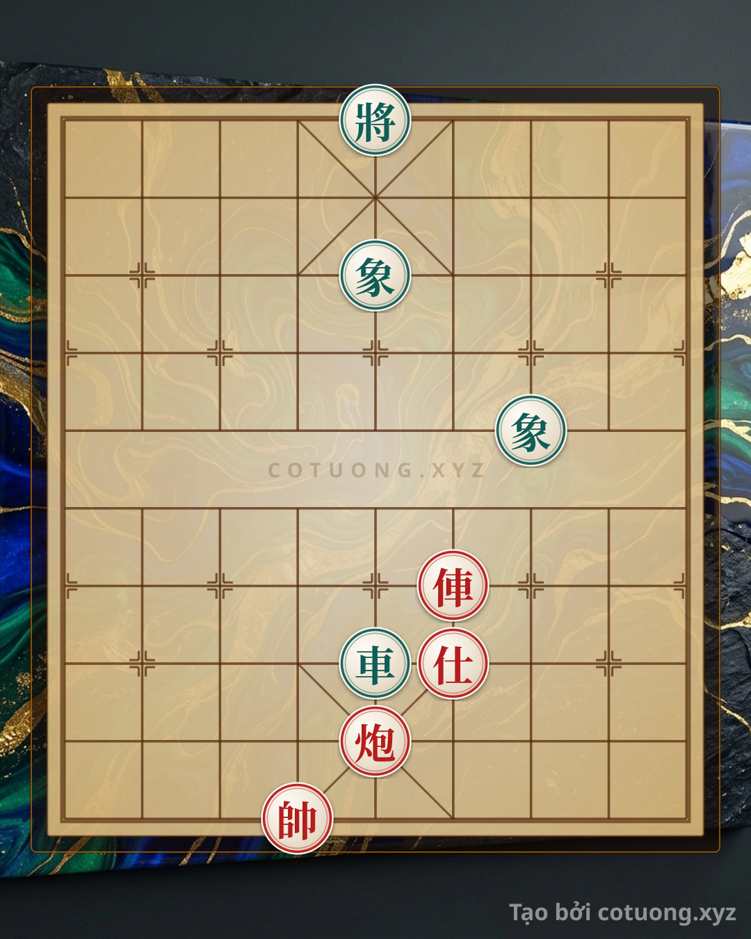 Thế cờ: Red General's Chess: Strategy for the Rook-Cannon Trap to Defeat the Black Rook — Cờ Tướng Online