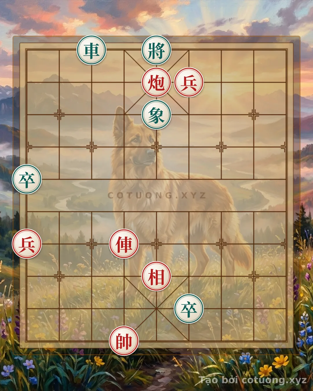 Thế cờ: Red General's Illegal Move: Chariot Rushes Straight to File 6, Cannon Fires Empty Shot! — Cờ Tướng Online