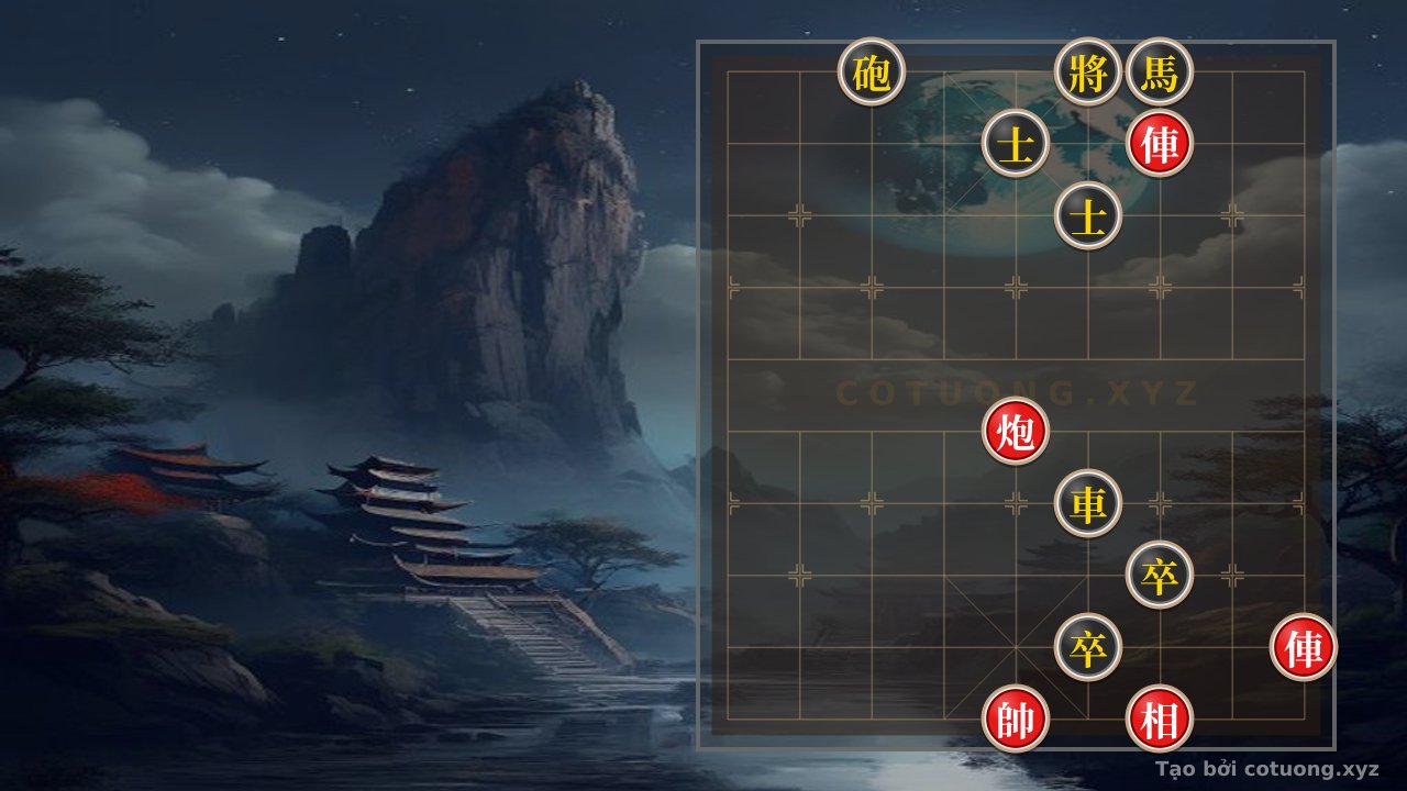 Thế cờ: Miraculous Counterattack Defense: Black Rook at 6-4 Blocks Red Rook at 1-2 — Cờ Tướng Online
