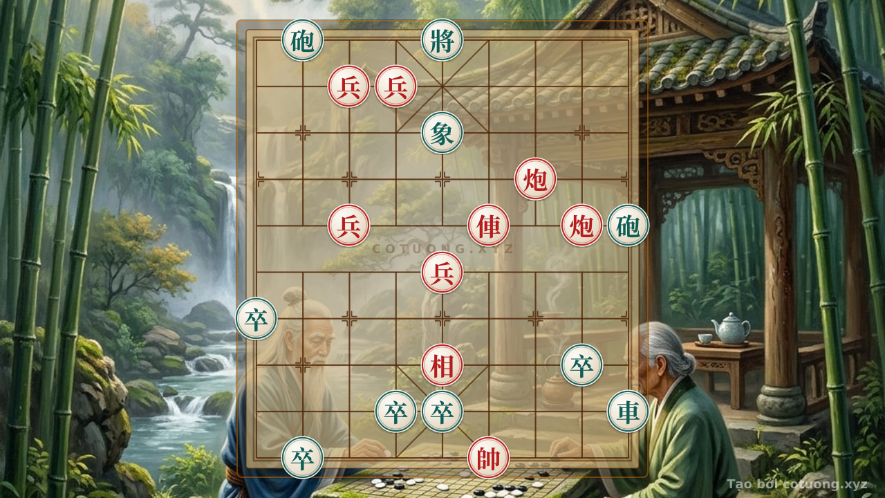 Thế cờ: Red vs Black: Cannon and Rook Pinning – The Secret of the Red General's First Move — Cờ Tướng Online
