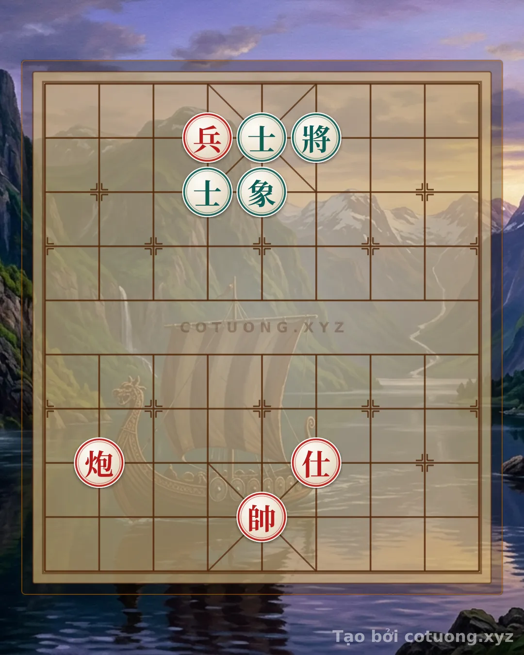 Thế cờ: Red Pawn on File 6, Rank 9: 