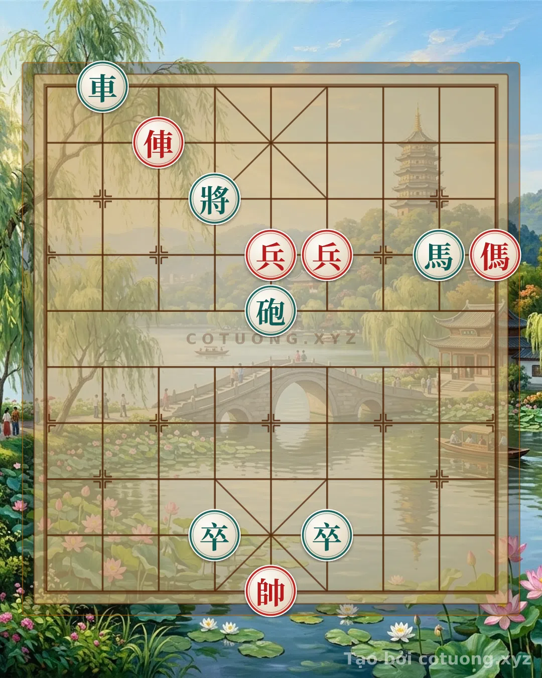 Thế cờ: Xiangqi Surprise: Red Chariot Wins in Double Horse Legged Formation — Cờ Tướng Online