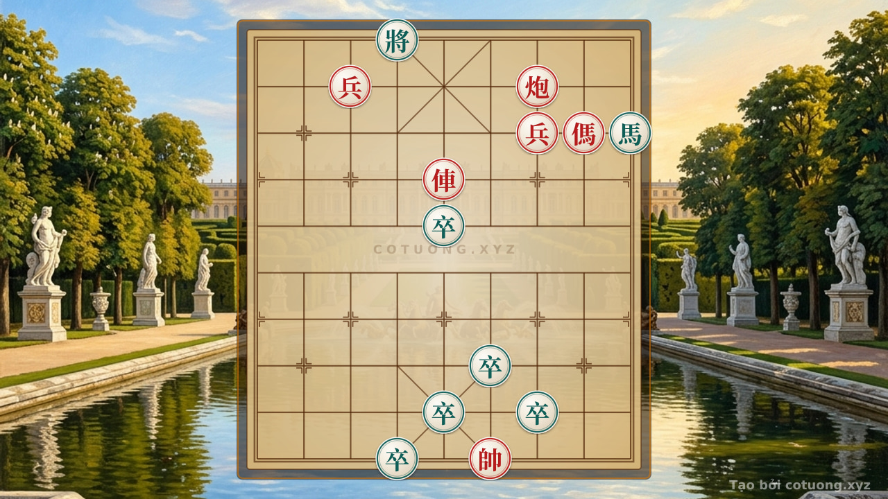 Thế cờ: The Blazing Dragon Charge – The Secret Strategy to Flip the Blood-Red Elephant on the Chessboard — Cờ Tướng Online