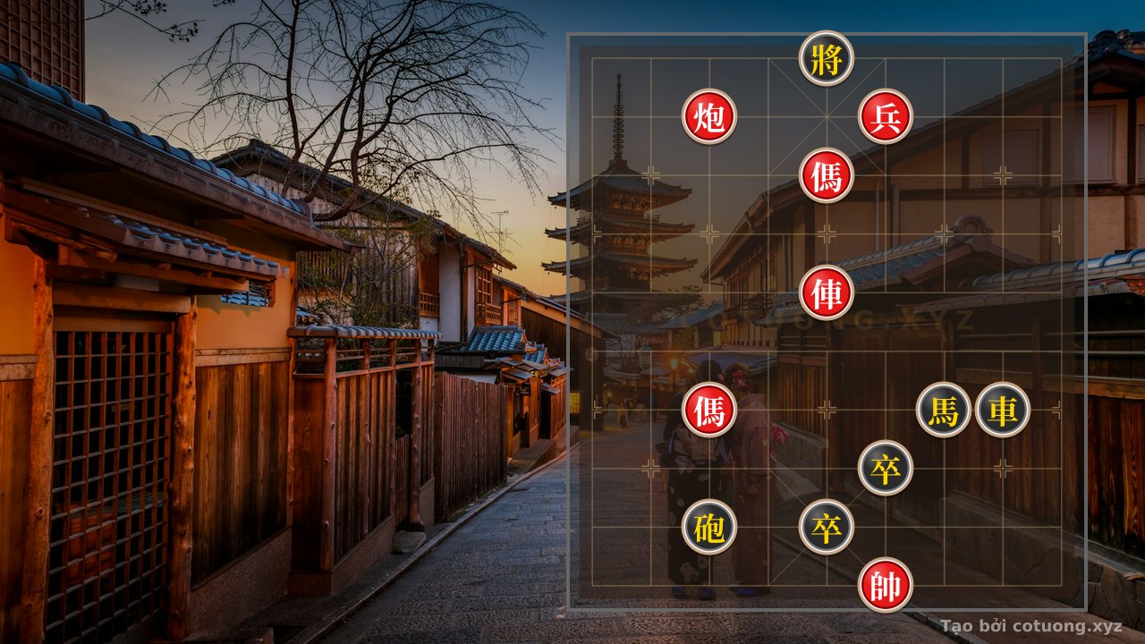 Thế cờ: Black's Defense Secret: Checkmate from the 'Two Horses Interlocking' Formation in Xiangqi — Cờ Tướng Online