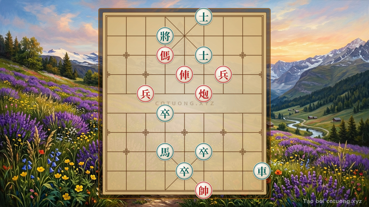 Thế cờ: Xiangqi: The Move That Kills - Red Cannon Trapped, Black Chariot Charges Straight In — Cờ Tướng Online