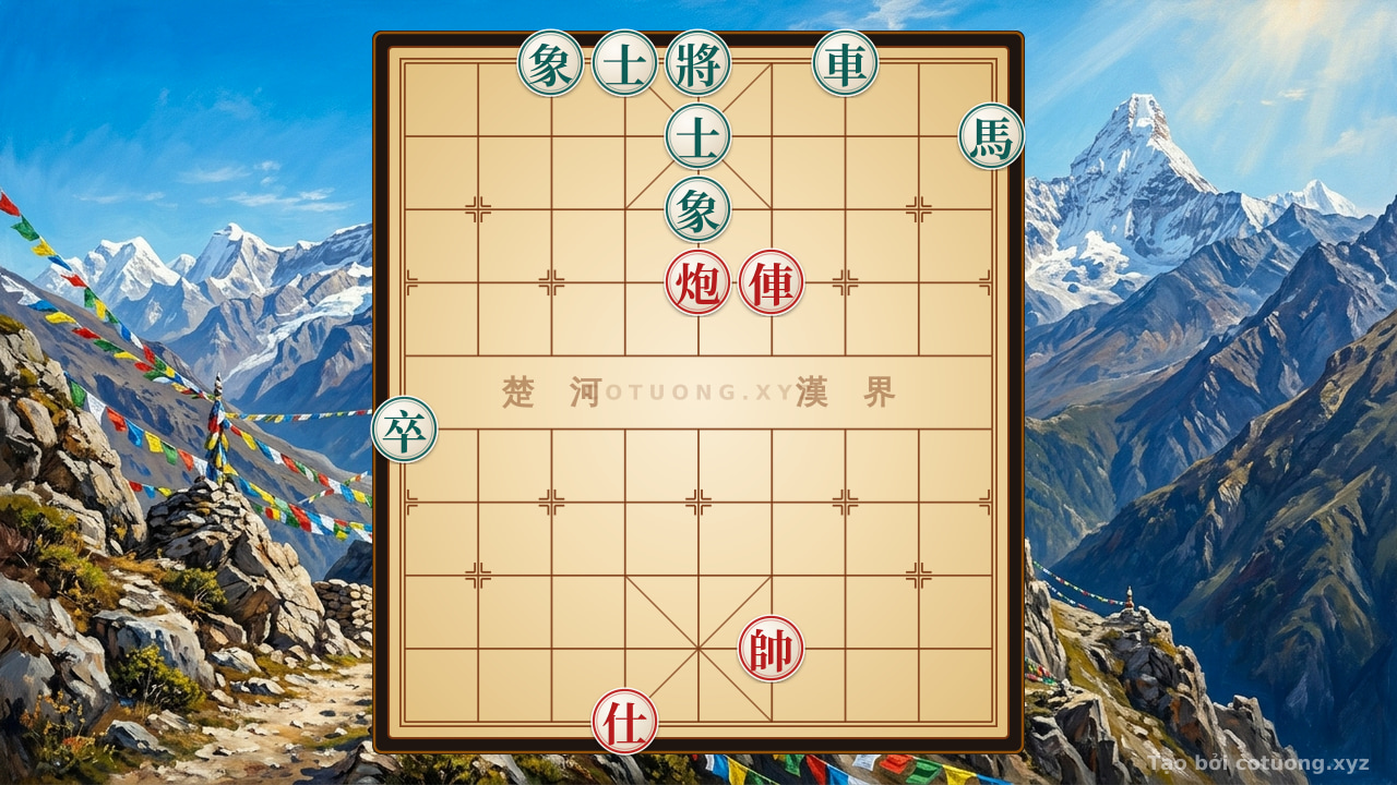 Thế cờ: Xiangqi: Red's Counterattack Strategy When Black Has Double Horses — Cờ Tướng Online
