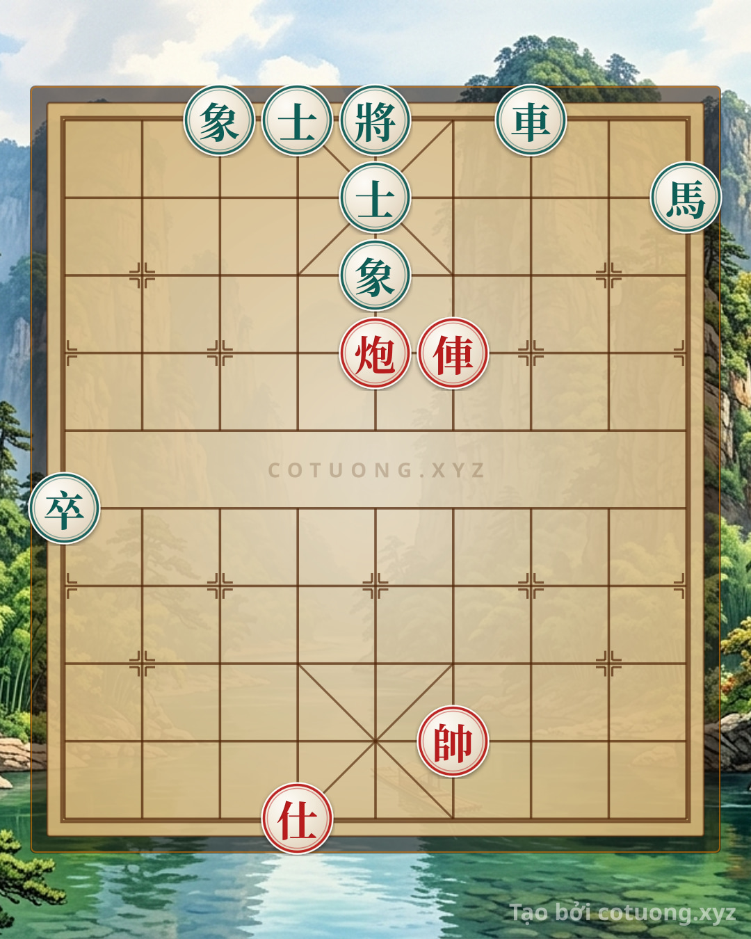 Challenge: Xiangqi: Red's Counterattack Strategy When Black Has Double Horses - Can you solve it?