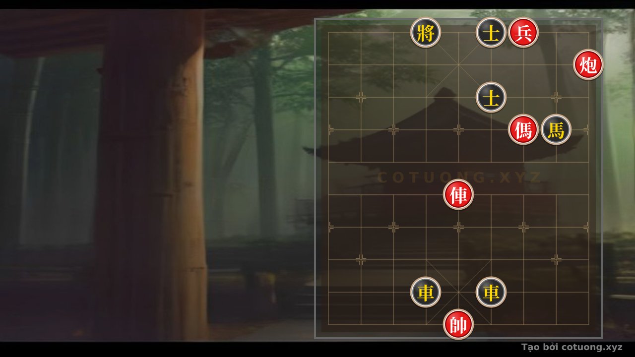 Thế cờ: Xiangqi: Black's Strong Defense in the Double Horse Face-to-Face Formation — Cờ Tướng Online