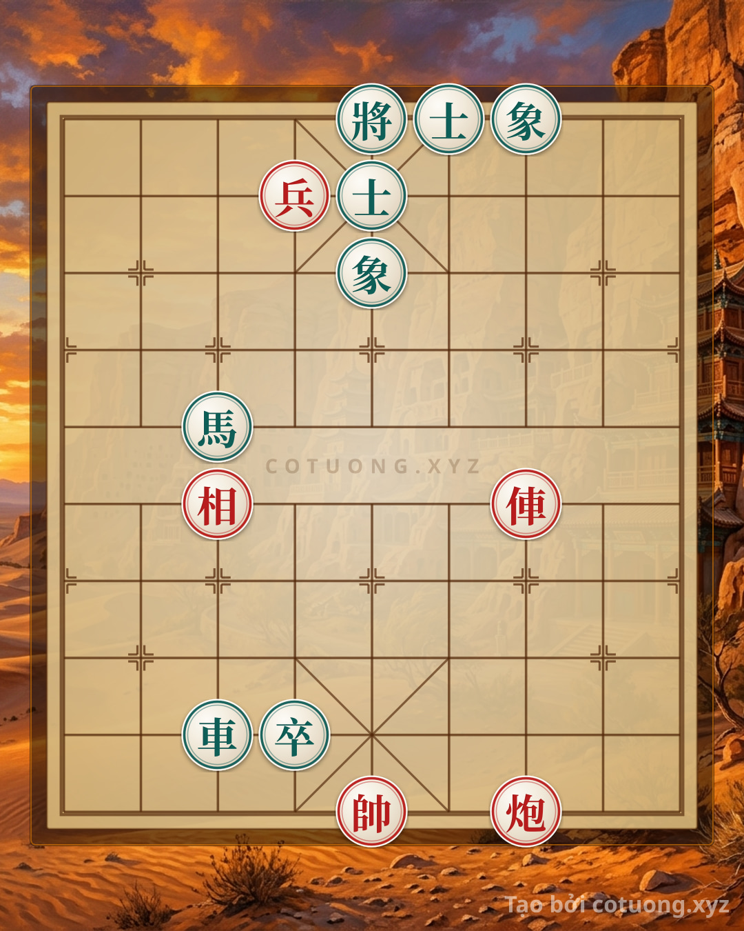 Thế cờ: Xiangqi Position: Red Chariot Rushes Straight, Black Cannon Counters - Tactical Insights — Cờ Tướng Online