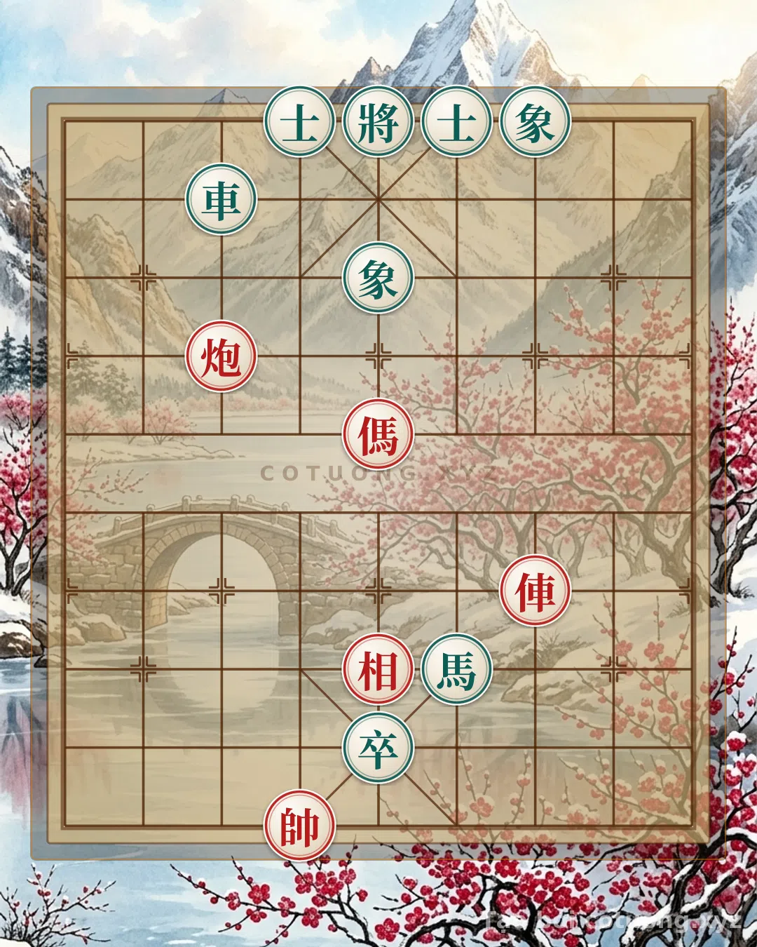 Thế cờ: The Quick Counterattack Trick: The 'Two Horses' Classic Strategy Explained for Beginners — Cờ Tướng Online