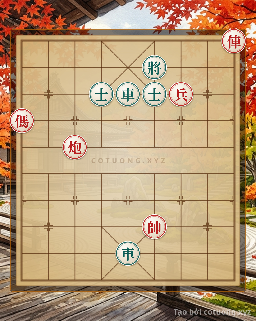 Challenge: Tam tài xa pháo mã tuyệt sát - Can you solve it?
